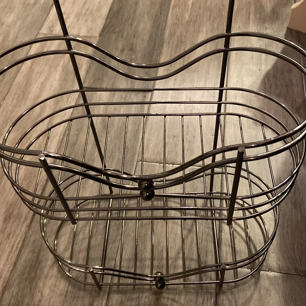 Excellent condition-polished over the cabinet door two tier storage